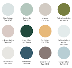 El color real puede diferir de la representación en pantalla. Sherwin Williams Paint Palette Paint Colors For Home Farmhouse Paint Colors Modern Color Palette