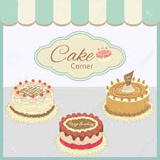 Vector Drawing Bakery Cafe The Cakes Show On Shop Window And Royalty Free Cliparts Vectors And Stock Illustration Image 50003078