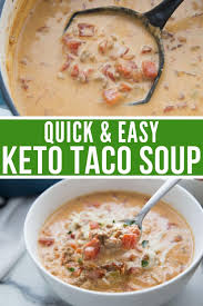 Queso Keto Taco Soup Recipe Quick Easy Recipe Low Carb Soup Recipes Easy Soups Keto Recipes Dinner