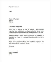 Use the best law enforcement cover letter format and layout. 10 Applicant Rejection Letters Free Sample Example Format Download Free Premium Templates