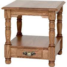 A coffee table, side table, or accent table is always there when you need a convenient place to set your drink or display decor. Country Trend Solid Oak End Table With Drawer 21 X 25 The Oak Furniture Shop