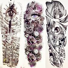 Done at nyc tattoo convention. 3d Eye Bell Full Arm Temporary Tattoo Stickers Body Art Painting Handcuffs Tatoo Arm Sleeve Men Boys Large Legs Tattoo Women Full Arm Temporary Tattoos Leg Tattooarm Temporary Tattoos Aliexpress