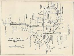 A Map Showing The Full Extent Of The Ballarat Tramways At The Time They Were Closed In 1971 Gold Map Eureka Ballarat
