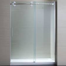 Ove Decors Sydney 56 In To 59 In W Frameless Polished Chrome Sliding Shower Door Lowes Com Glass Shower Doors Shower Sliding Glass Door Chrome Shower Door