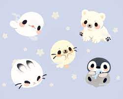 See more ideas about cute animal drawings, kawaii drawings, cute drawings. Arctic Babies Animal Drawings Cute Animal Illustration Cute Kawaii Drawings