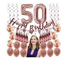 Rose Gold 50th Birthday Party Decorations 50 Party Decorations 50th Balloons Ros 50th Birthday Party Decorations Birthday Party Decorations 50th Birthday Party