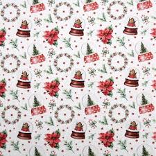 Tissu Popeline Bio Imprime Boule A Neige Boule De Neige Self Tissu Tissu