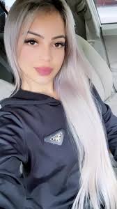Platinum Blonde Hair in a Car Setting
