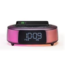 Was out at khols shopping and saw this, had to pick it up. Ihome Timeboost Glow Color Changing Bluetooth Alarm Clock Speaker System With Qi Wireless Charging And Usb Charging Ibtw281b The Home Depot