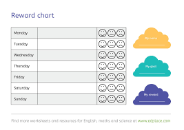 printable reward chart with days of the week