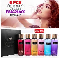 The box itself measures 8 x 9 1/4 and the perfumes measure 1. Buy Victoria Secret 6 Pcs Mist Fragrance Gift Set For Women 250 Ml Each Online Dubai Uae Ourshopee Com Og587