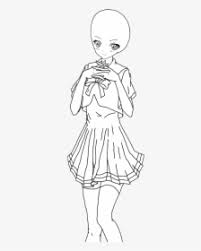 We have both basic instructions about depicting anime, and instruction about specific characters. Girl In Dress Lineart Line Drawing Girl Dresses Hd Png Download Transparent Png Image Pngitem