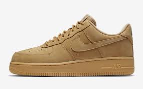 Air Force 1 Black Swoosh Gum Sole Nike Air Force 1 Low Flax Wheat Aa4061 200 Sneaker Bar Detroit Nike Air Force Brown Nike Air Force Mens Nike Air