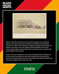 This week for Black History Month, we're honoring Harriet Jacobs! ❤💛💚⁠ ⁠  Harriet Jacobs is best known for writing an autobiography entitled "  Incidents in the Life of a Slave Girl", where