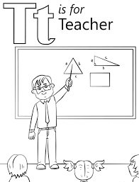 Download printable letter t coloring page. Teacher Letter T Coloring Page Free Printable Coloring Pages For Kids