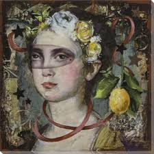 Behind The Mask Portrait Wrapped Canvas Giclee Print Wall Art