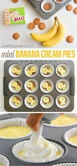 Mini Banana Cream Pies Recipe Dessert Recipes Easy Dessert Recipes Banana Cream Pie