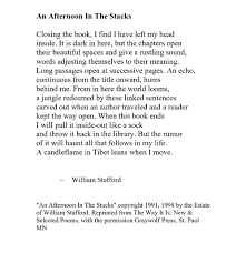 An Afternoon In The Stacks William Stafford Life Philosophy Words Book Dragon