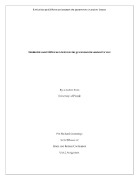Doc Similarities And Differences Between The Government In Ancient Greece Careemah Choong Academia Edu