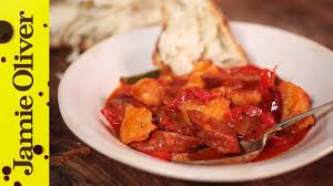 Cook until chicken is lightly browned. Spanish Chorizo Potato Stew Video Jamie Oliver