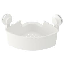 Tisken Corner Basket With Suction Cup White Ikea Shower Accessories Ikea Wall Accessories