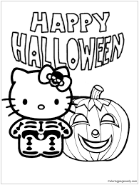 Maybe you would like to learn more about one of these? Hello Kitty Skeleton And Pumpkin Halloween Coloring Pages Cartoons Coloring Pages Coloring Pages For Kids And Adults