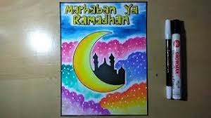Font pertama ini yang paling kental nuansa ramadhannya. Menggambar Poster Marhaban Ya Ramadhan Youtube