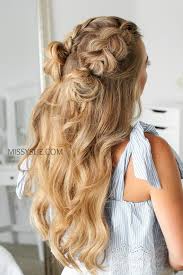 For an exotic look, go with half up half down hairstyle. 5 Half Up Dutch Braid Hairstyles Missy Sue