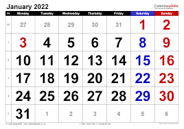 Download free printable december 2016 calendar here. Calendar January 2022 Uk With Excel Word And Pdf Templates