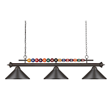 Shop Shark 3 Light Billiard Light Bronze Overstock 24143090