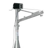 Galvanized Steel AC Powered Jib Crane 3-1/2 to 5-1/2 Ft. Boom 1,500 Lb.  Capacity Gray - AMPS Supply