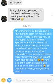 So, catfishing someone is building a relationship with someone online pretending to be another person. Woman Gets Accused Of Catfishing On Tinder Because Of Stomach In Bikini Shot And Has The Perfect Comeback Mirror Online