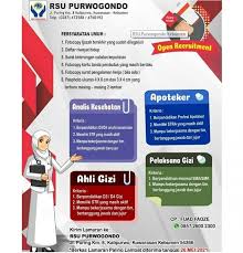 Check spelling or type a new query. Lowongan Kerja Analis Kesehatan Ahli Gizi Apoteker Pelaksana Gizi Di Rsu Purwogondo Kebumen Bursa Lowongan Kerja