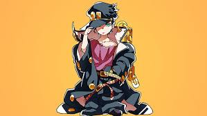 Want to discover art related to jotaro_kujo? Hd Wallpaper Jotaro Kujo Belt Japanese Anime Orange Jojos Bizarre Adventure Blue Eyes Schoolboys Chains Wallpaper Flare