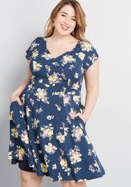 Plus Size Blue Floral Cocktail Dresses Blue Floral Plus Size Cocktail Dresses Short Sleeve Dress Blue Floral Blue Dress Short Sleeve Dresses
