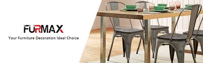 Maybe you would like to learn more about one of these? Amazon Com Furmax Indoor Outdoor Use Stackable Chic Dining Bistro Cafe Side Metal Chairs With Wood Seat Set Of 4 Black Gun Patio Lawn Garden