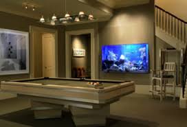 Basement Pool Table Ffish Tank Aquarium Interior Design Chicago Interior Design Snooker Room
