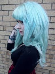 Colorful Hair Sky Blue Light Blue Hair Blue Hair Neon Hair