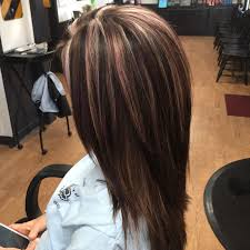 Multi Dimensional Color Beige And Light Violet Highlights With Deep Violet Lowlights On A Brown Bar By Niky Vanhatten Hair Styles Hair Highlights Hair