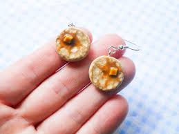 Pancake Earrings Food Earrings Miniature Food Polymer Clay Charm Earrings Cute Earrings Breakfast Kawaii Ear Food Earrings Kawaii Earrings Cute Earrings