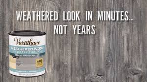 Get A Weathered Wood Look In Minutes With Varathane Weathered Wood Accelerator Youtube Grey Stained Wood Weathered Wood Stain Staining Pine Wood