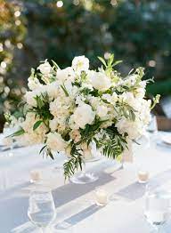 High quality real touch flower type : Garden Inspired White And Green Centerpieces Wedding Floral Centerpieces Wedding Centerpieces White Wedding Flowers