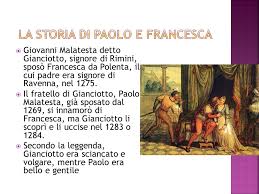 Vede qual loco d'inferno è da essa;10 cignesi con la coda tante. Paolo E Francesca Inferno Canto V Lessons Blendspace