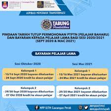 Syarat kelayakan permohonan pinjaman ptptn 2021. Mpp Uitm Cawangan Perak On Twitter Pindaan Tarikh Tutup Permohonan Ptptn Pelajar Baharu Bayaran Kepada Pelajar Lama Bagi Sesi 2020 2021 Sept 2020 Mac 2021 Uitmdihatiku Kitauitm Aspirasimenerajuitransformasi Uitmperak