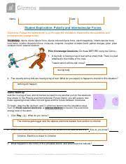Combine various metal and nonmetal atoms to observe how the electronegativity difference determines the polarity of chemical bonds. Intermolecularforcesse Converted Pdf Name Date Student Exploration Polarity And Intermolecular Forces Directions Follow The Instructions To Go Through Course Hero