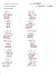 Kuta Software Infinite Pre Algebra Answers Two Step Equations With Integers