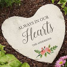 Personalized Big Heart Memorial Garden Stone Memorial Garden Stones Personalized Garden Stones Garden Stones