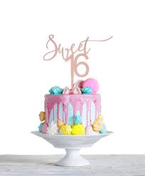 Rhinestone sweet sixteen 16 number 16th birthday cake topper party decoration. Sweet 16 Acrylic Cake Topper 16th Birthday Cake Topper Etsy
