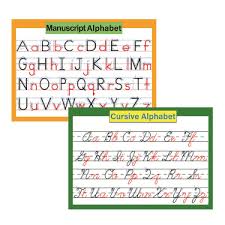 Cursive is a foundation skill. Abc Alphabet Cursive Manuscript Chart Poster For Kids Classroom Decorations Organization Learning Charts For Toddlers 16 X 23 6 Buy Online In Aruba At Aruba Desertcart Com Productid 219948162
