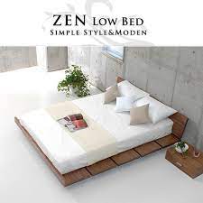 casa hils hardwood double bed double size nordic style zen hardwood casa hils カーサヒルズ interior bedding bed low bed frame floor bed frame bed design